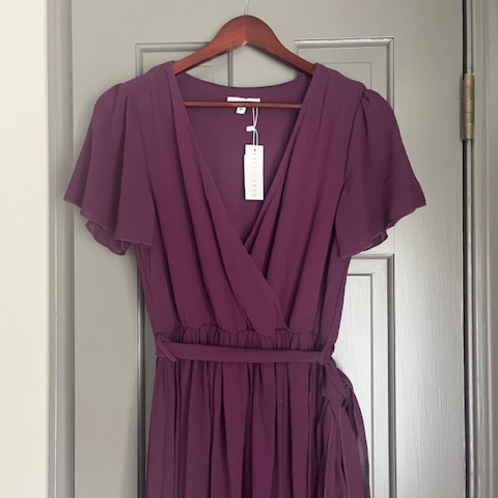 Baltic Born Kristina Maxi Dress Size Medium in Eggplant NWT